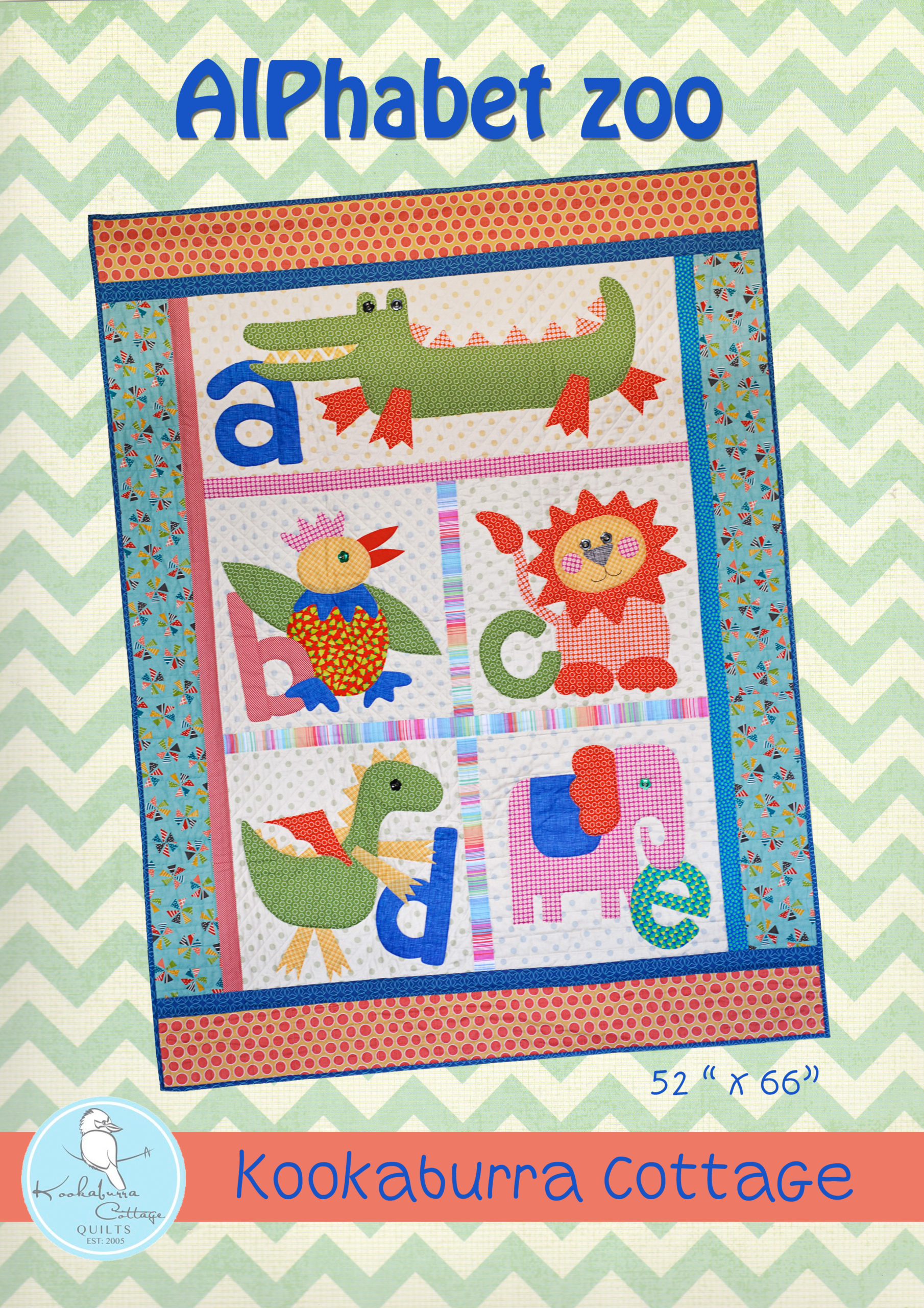  601 Alphabet Zoo Kookaburra Cottage Quilts